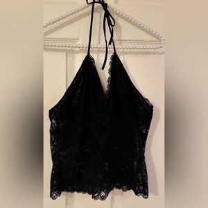 Sexy Black Lace Halter Top. Very pretty.